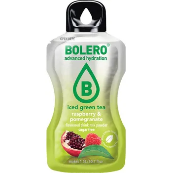 Iontový nápoj Bolero Iced Green Tea Mix Příchuť: Malina a granátové jablko