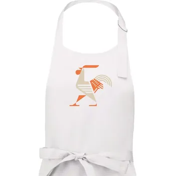 Kuchyňská zástěra Kohout kubistický - Pánská zástěra na vaření - Univerzální velikost ( Bílá )
