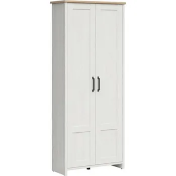 regál Regál Loksa - Black Red White - BRW Bílá Borovice Andersen / Dub Grandson 84.5x200.5 cm