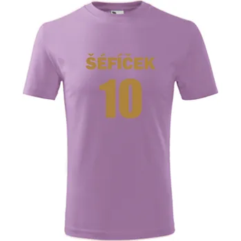 Chlapecké oblečení Fialové dětské tričko Šéfíček 10 - dárky pro děti - barva fialová - velikost 4roky