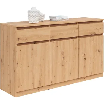 Komoda Komoda Saturn - Black Red White - BRW Dub Artisan 135x81 cm