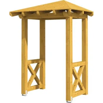 Stříška nad vchodové dveře Vchodová stříška Skanholz Wesel 4, 188x126 cm světlý dub