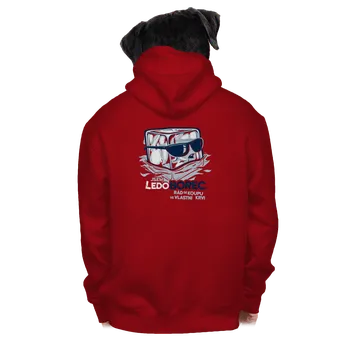 Pánská mikina Bastard Ledoborec pánská mikina na zip Red