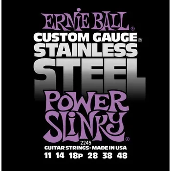 Struna pro kytaru a smyčcový nástroj Ernie Ball 2245 Stainless Steel Power Slinky + prodloužená záruka 3 roky