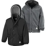 Result Dětská oboustranná bunda Velikost: 11-12 let, Barva: černá-šedá