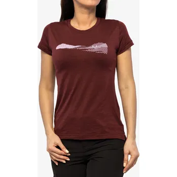 Dámské tričko Dámské tričko s potiskem Sensor Merino Air PT SS - port red hills