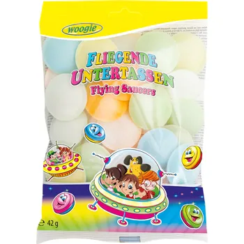 Bonbon Létající talíře - Cukrovinka se šumivou náplní [Woogie, 42 g]