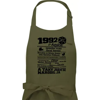 Kuchyňská zástěra 1992 v kostce - Pánská zástěra na vaření - Univerzální velikost ( Khaki )