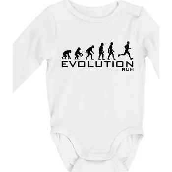 Kojenecký body Evoluce Run - Body kojenecké s dlouhým rukávem - Dlouhý r. do 3 měs ( Bílá )