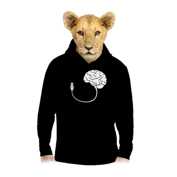 Chlapecká mikina Bastard USB mozek dětská mikina klokanka Black