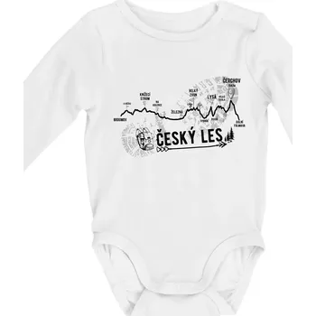 Profil Český les - Body kojenecké s dlouhým rukávem - Dlouhý r. 3-6 měs ( Bílá )