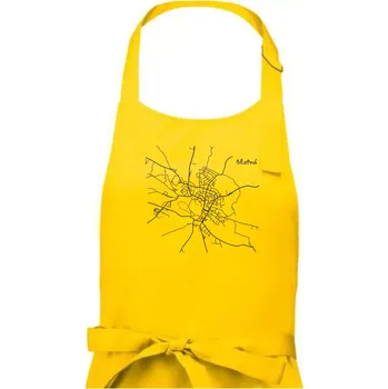 Kuchyňská zástěra Černobílá mapa Blatná - Pánská zástěra na vaření - Univerzální velikost ( Žlutá )