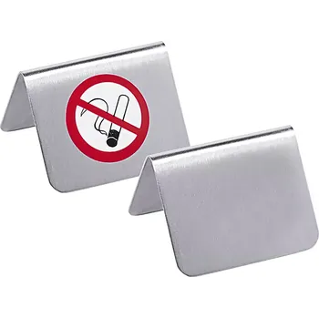 Jmenovka na stůl CONTACTO Stojan pro nekuřáky bez nálepky (neutrální), výška: 34 mm