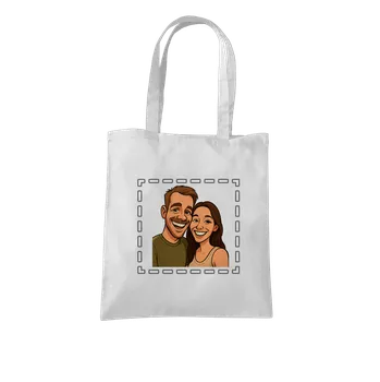 Bastard Karikatura z vlastní fotky taška White