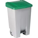 Odpadkový koš nášlapný Gastro 80 l, šedá/zelená