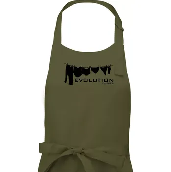 Kuchyňská zástěra Evoluce spodního prádla - Dámská zástěra na vaření - Univerzální velikost ( Khaki )