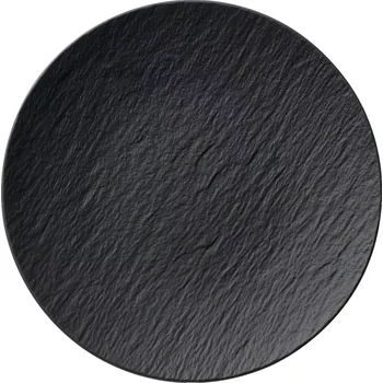 Talíř Talíř mělký Villeroy & Boch Manufacture Rock 25 cm, černý, vyvýšený okraj