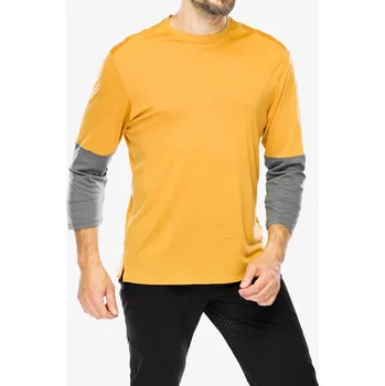 cyklistický dres Cyklistické triko Patagonia Merino 3/4 Sleeve Bike Jersey - golden caramel