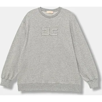 Chlapecká mikina Dětská bavlněná mikina Elisabetta Franchi EFFE151.0.FF002 šedá 90X, vel. 158