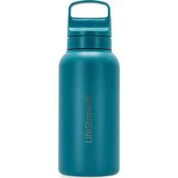 Láhev Láhev s filtrem Lifestraw Go 2.0 Stainless Steel Water Filter 1 L - laguna teal
