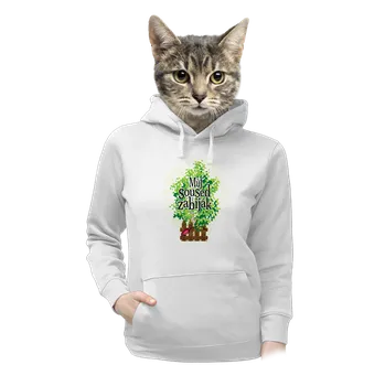 Dámská mikina Bastard Můj soused zabiják dámská mikina klokanka White