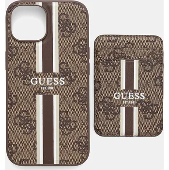 Telefonní příslušenství Obal na telefon Guess iPhone 15 GUBPHCP15SP4RPSW hnědá 88X, vel. ONE SIZE