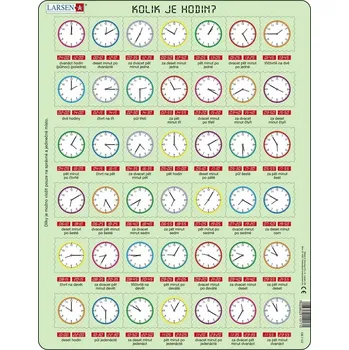 Puzzle Larsen vzdělávací puzzle hodiny 42 dílků
