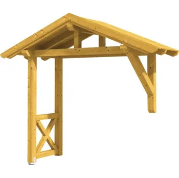 Stříška nad vchodové dveře Vchodová stříška Skanholz Stralsund 3, 289x116 cm světlý dub