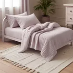 Povlečení Prem MUŠELÍN PREMIUM VIOLET ROSE, jednobarevné, starorůžové, mušelín, 140x200cm + 70x90cm