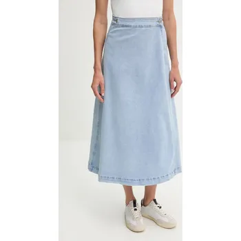 Dámská sukně Džínová sukně Answear.LAB modrá barva, midi, áčková rd9065 55X, vel. XS