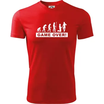 Pánské tričko Game over evoluce - Pánské triko Fantasy sportovní (dresovina) - 3XL ( Červená )
