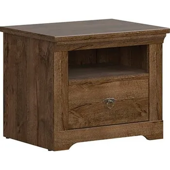 Noční stolek Noční stolek Patras - Black Red White - BRW Dub april 58x48 cm