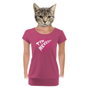 Dámské tričko Bastard Tým nevěsty dámské tričko s lemem Magenta