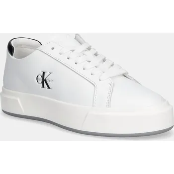Dámské tenisky Tenisky Calvin Klein BASKET LACE UP LTH ML dámské, bílá barva, YW0YW01945 00X, EUR 39