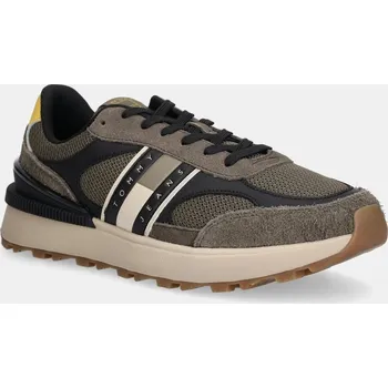 Pánské tenisky Tenisky Tommy Jeans TJM TECHNICAL RUNNER ESS EM0EM01537 zelená 91X, EUR 40