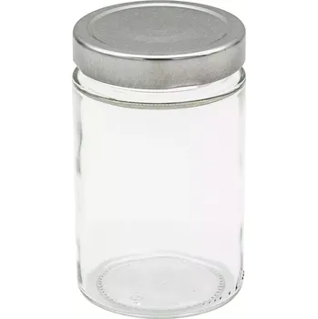 Sklenice Zavařovací sklenice Gastro Elena 370 ml, víčko šroubovací stříbrné, sada 6ks