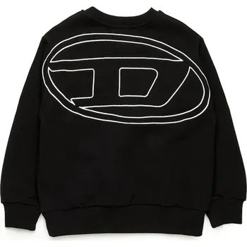 Chlapecká mikina Dětská bavlněná mikina Diesel SROBMEGOVALD OVER SWEAT-SHIRT J02274 černá 99X, vel. 120