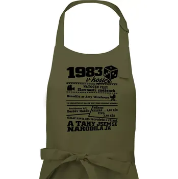 Kuchyňská zástěra 1983 v kostce - Dámská zástěra na vaření - Univerzální velikost ( Khaki )