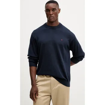 Pánský svetr Bavlněný svetr Calvin Klein Jeans pánský, tmavomodrá barva, LV04RC309G 59X, vel. XS