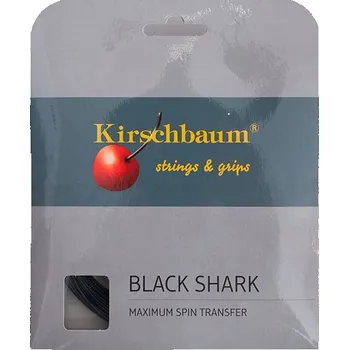 Struna na výplet tenisové rakety Tenisový výplet Kirschbaum BLACK SHARK 1,3 mm / 12 m černý