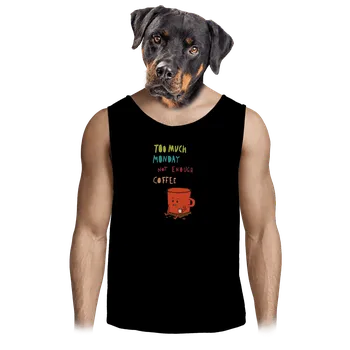 Pánské tílko Bastard Pondělní kafe pánské tílko Black