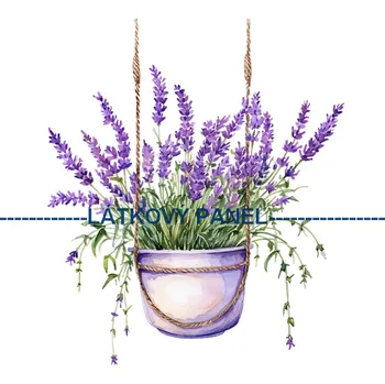 Látkový panel - Levandule - LE-74 Velikost: 40x40cm, Materiál: Bavlna