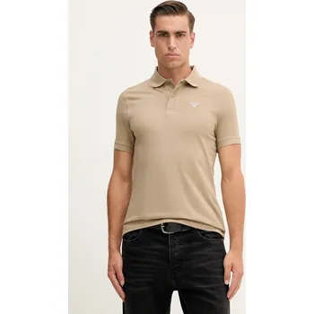 Pánské tričko Bavlněné polo tričko Barbour ESSENTIALS MML0358 béžová 80X, vel. XL