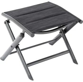 Sklopná hliníková stolička - černá, tmavě šedý rám