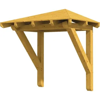 Stříška nad vchodové dveře Vchodová stříška Skanholz Wesel 1, 188x126 cm světlý dub