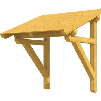 Stříška nad vchodové dveře Vchodová stříška Skanholz Potsdam 1, 176x156 cm světlý dub