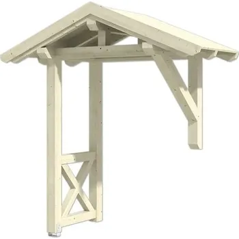 Stříška nad vchodové dveře Vchodová stříška Skanholz Siegen 3, 247x116 cm přírodní