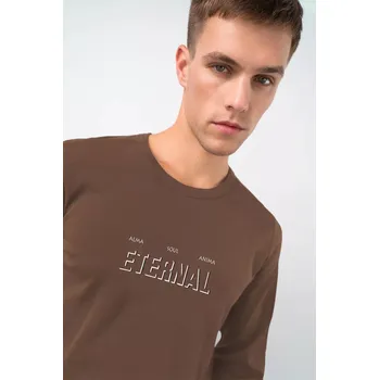 Pánské pyžamo Vamp - Pánské bavlněné pyžamo s manžetami 21965 - Vamp brown chocolate L