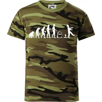 Evoluce Zombie (Hana-creative) - Dětské maskáčové triko - 122 cm/6 let ( Zelený maskáč )