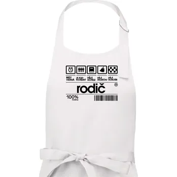 Kuchyňská zástěra Čárový kód rodič - Dámská zástěra na vaření - Univerzální velikost ( Bílá )